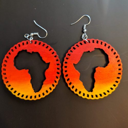 Africa Sunset Earrings (Chained Circle)